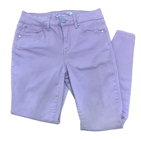 Seven7 Womens High Rise Skinny Jeans, Mauve Shadow Size 4 - Picture 3 of 7